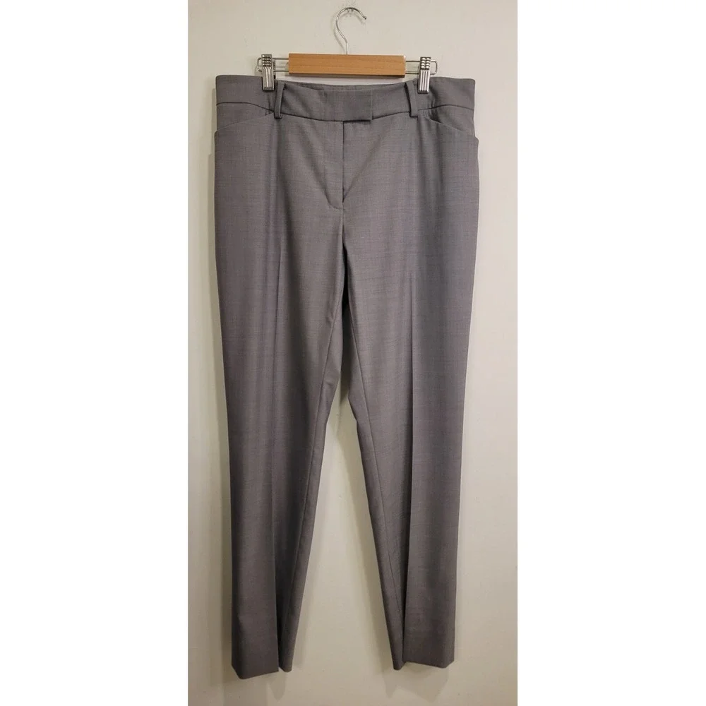 Brooks Brothers Women's Pants Sz 8 Caroline‎ Mid Rise Tapered Gray 32x28 Career